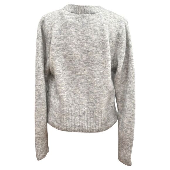 & Other Stories Gray V-Neck Dolphin Button Wool Blend Knit Cardigan. Small. NWOT - Picture 3 of 13
